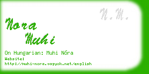 nora muhi business card