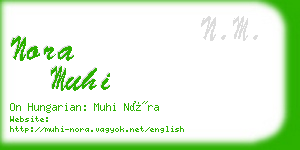 nora muhi business card